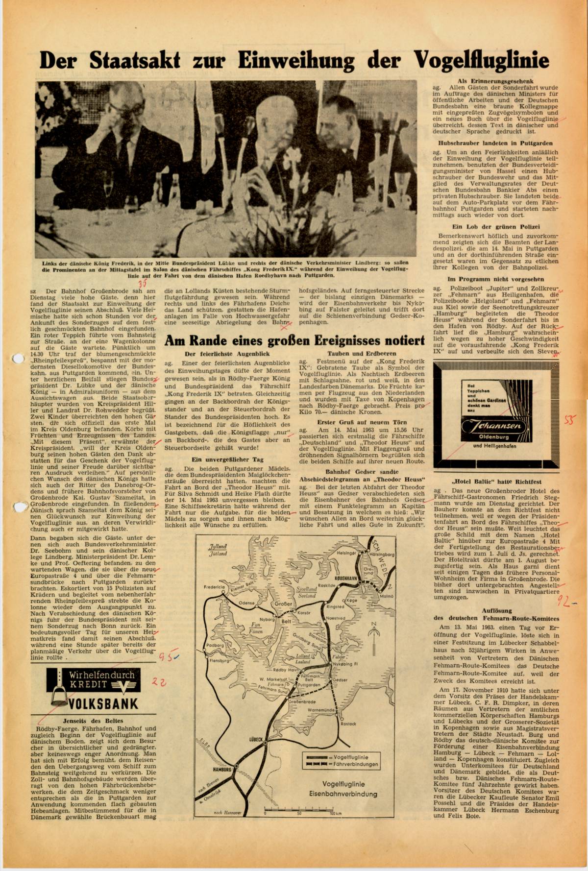 1963 05 17 18 Der Staatsakt zur Einweihung der Vogelfluglinie