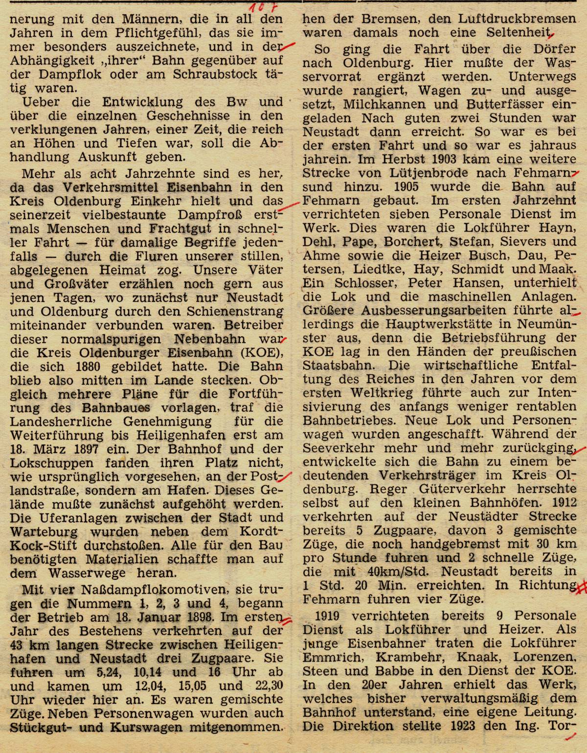 1963 05 21 Bahnbetriebswerk Heiligenhafen wird stillgelegtB