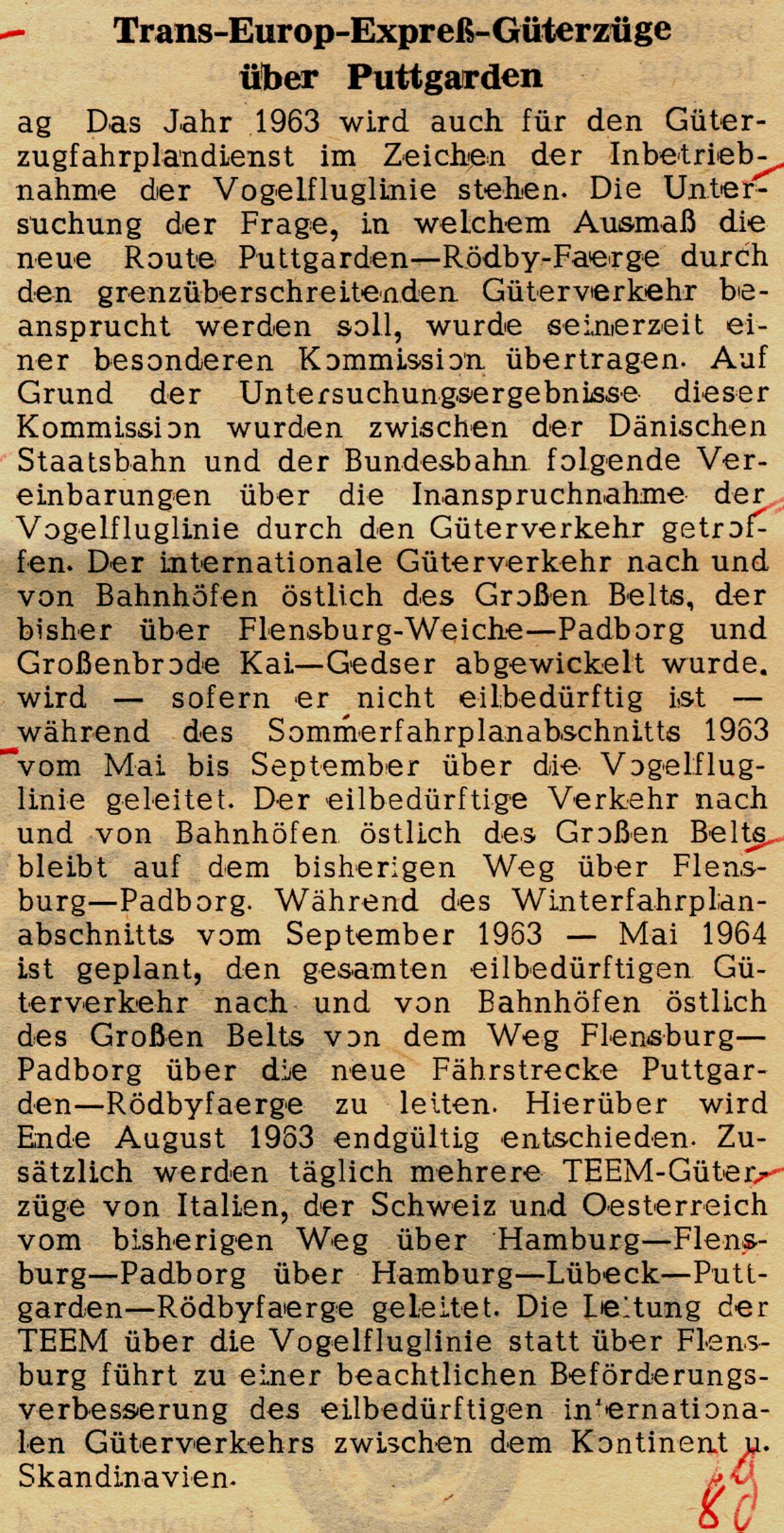 1963 05 21 Trans Europ Expreß Güterzüge über Puttgarden