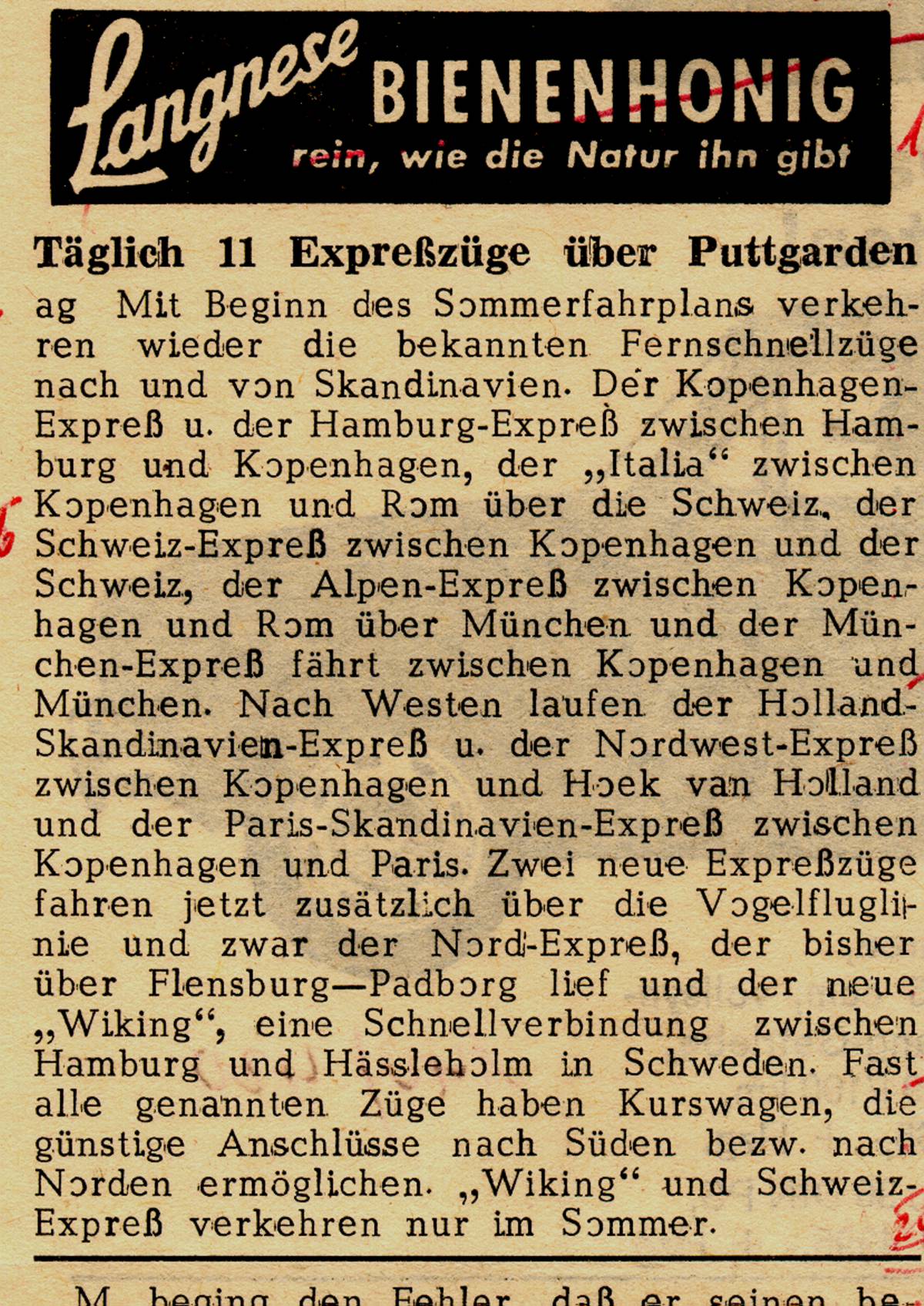 1963 05 21 Täglich 11 Expresszüge über Puttgarden