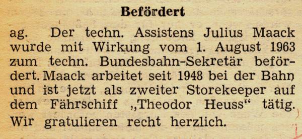 1963 08 02 Befoerdert Julius Maack