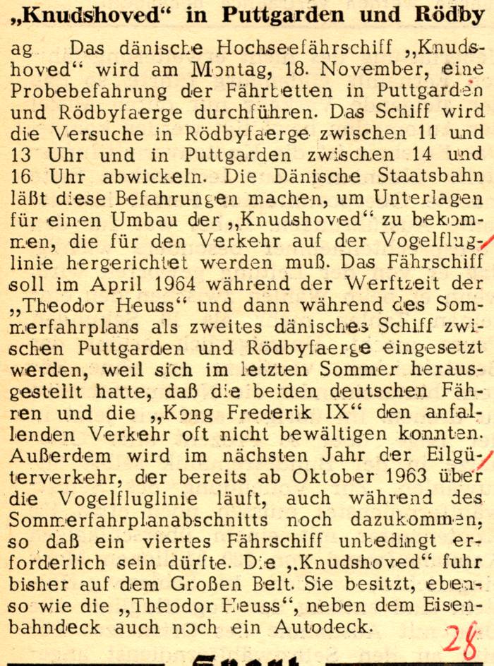 1963 11 15 Knudshoved in Puttgarden und Rodby