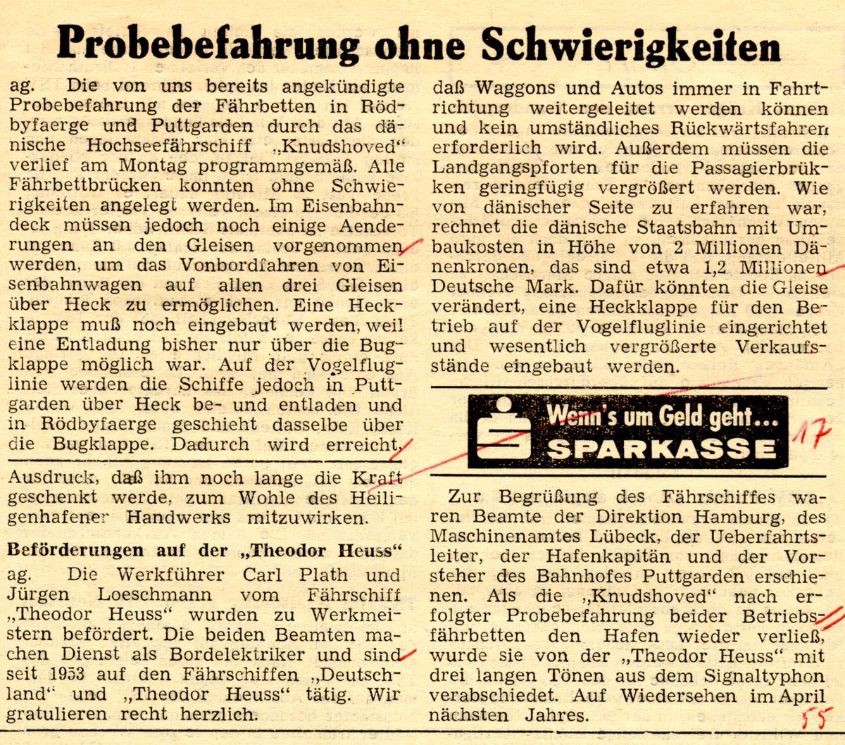 1963 11 22 Probefahrung ohne Schwierigkeiten Knudshoved