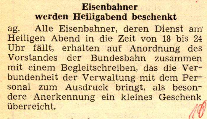 1963 12 17 Eisenbahner werden Heiligabend beschenkt