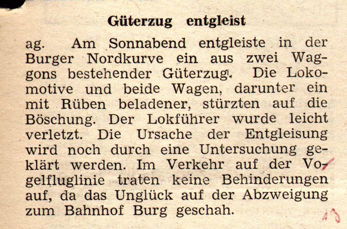 1964 12 01 Güterzug entgleist Nordkurve Burg web1