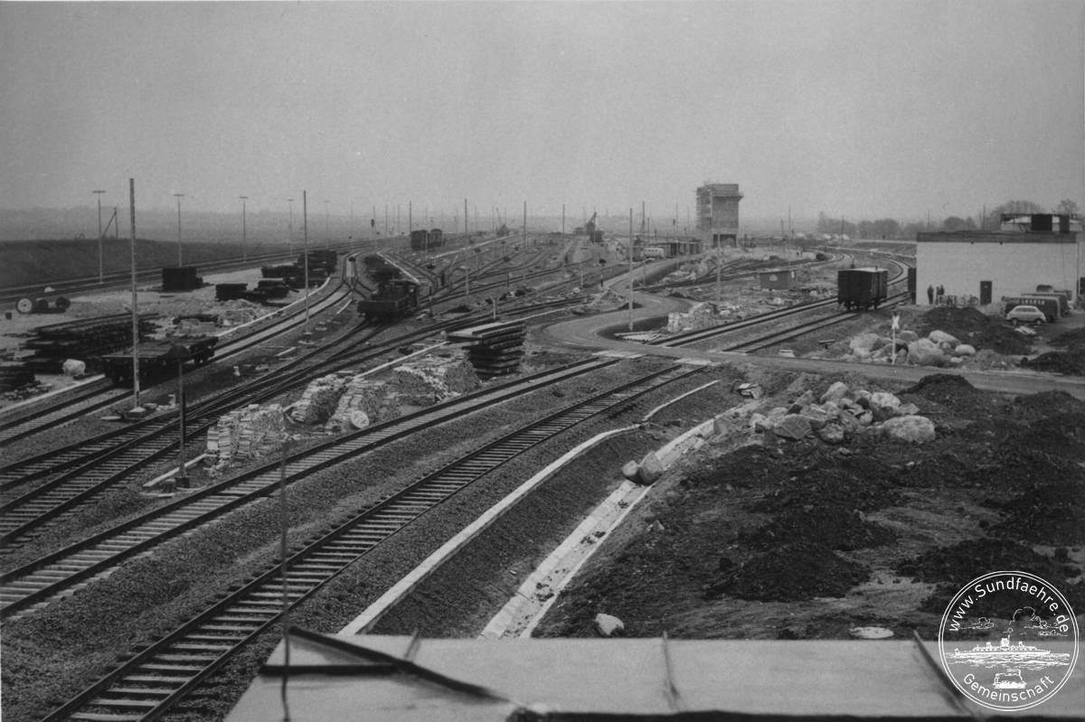 1962 Puttgarden im Bau Gleisanlagen 02