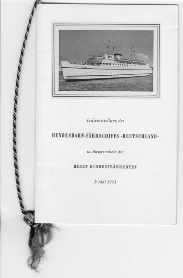1953 05 09 Indienststellung der Deutschland Vorderseite farbig