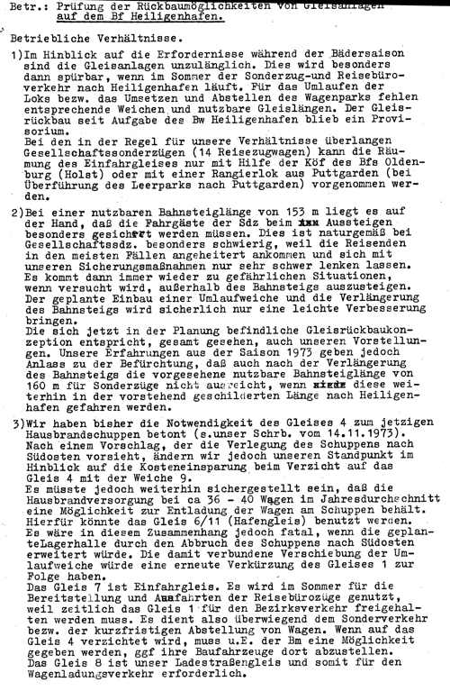 1973 11 24 Pruefung Rueckbaumoeglichkeiten A sw