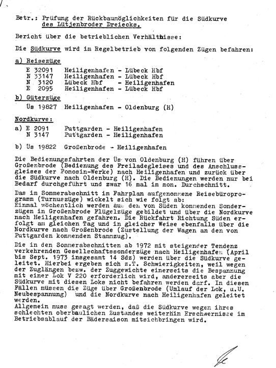 1973 11 24 Pruefung Rueckbaumoeglichkeiten B sw